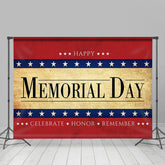 Lofaris Honor Remember Retro Yellow Red Memorial Day Backdrop